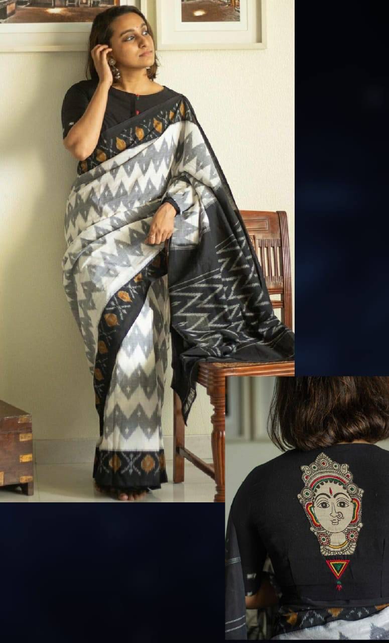 Mg120  New Plain Linen Designer Saree Catalog